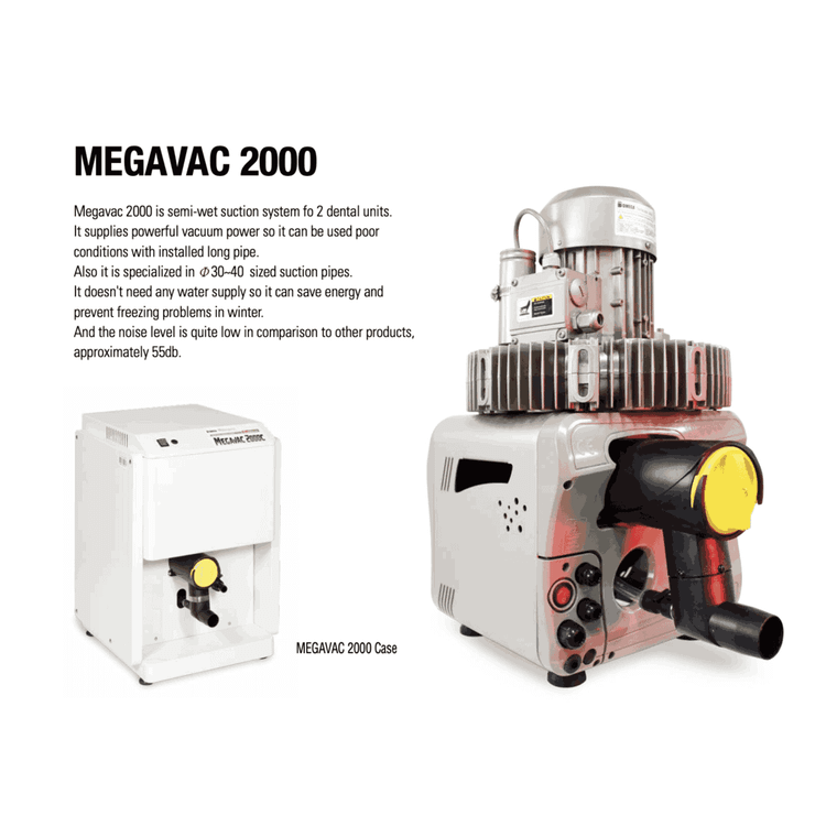 ساکشن مرکزی 2 تا 4 یونیت دمگا مدل Megavac 2000